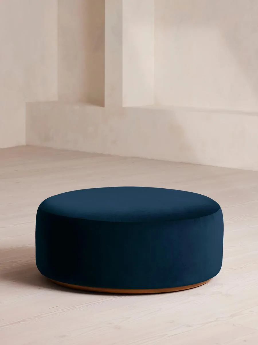 Aline Ottoman, Velvet, Royal Blue