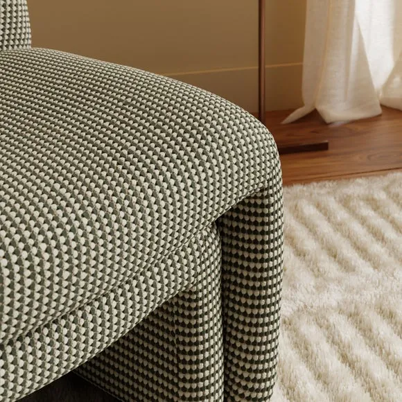 Monty Bobble Chenille Accent Chair And Footstool 4