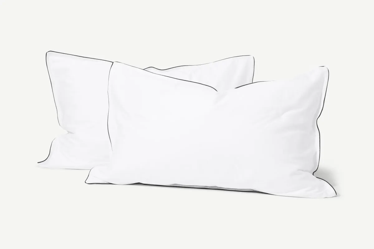 Hylia Washed Cotton Sateen Pair of Pillowcases, White