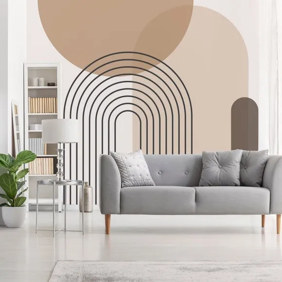 Boho Geo Natural Wall Mural 1