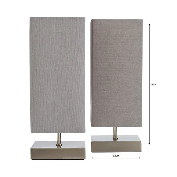 Set of 2 Charlotte Touch Dimmable Table Lamps 6
