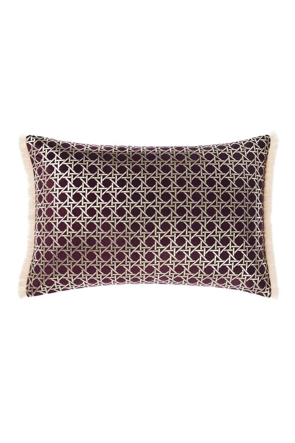Linen House Taira Geometric Fringed Cushion