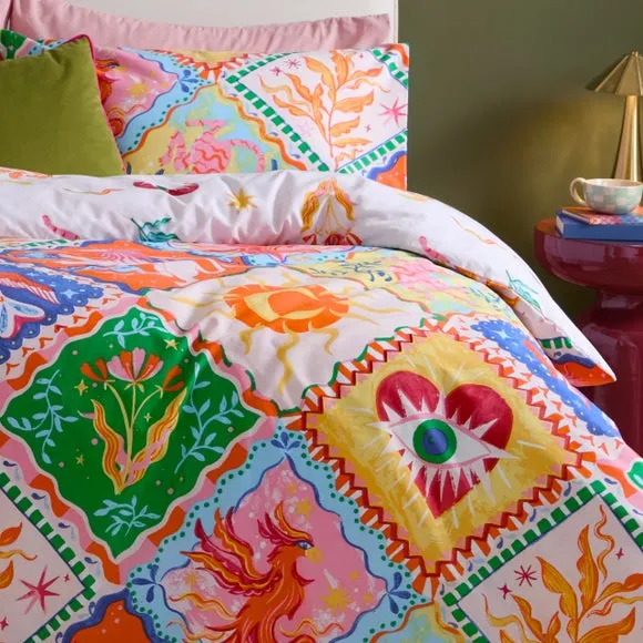 furn Seraphine Reversible Duvet Set Single, Multi 4