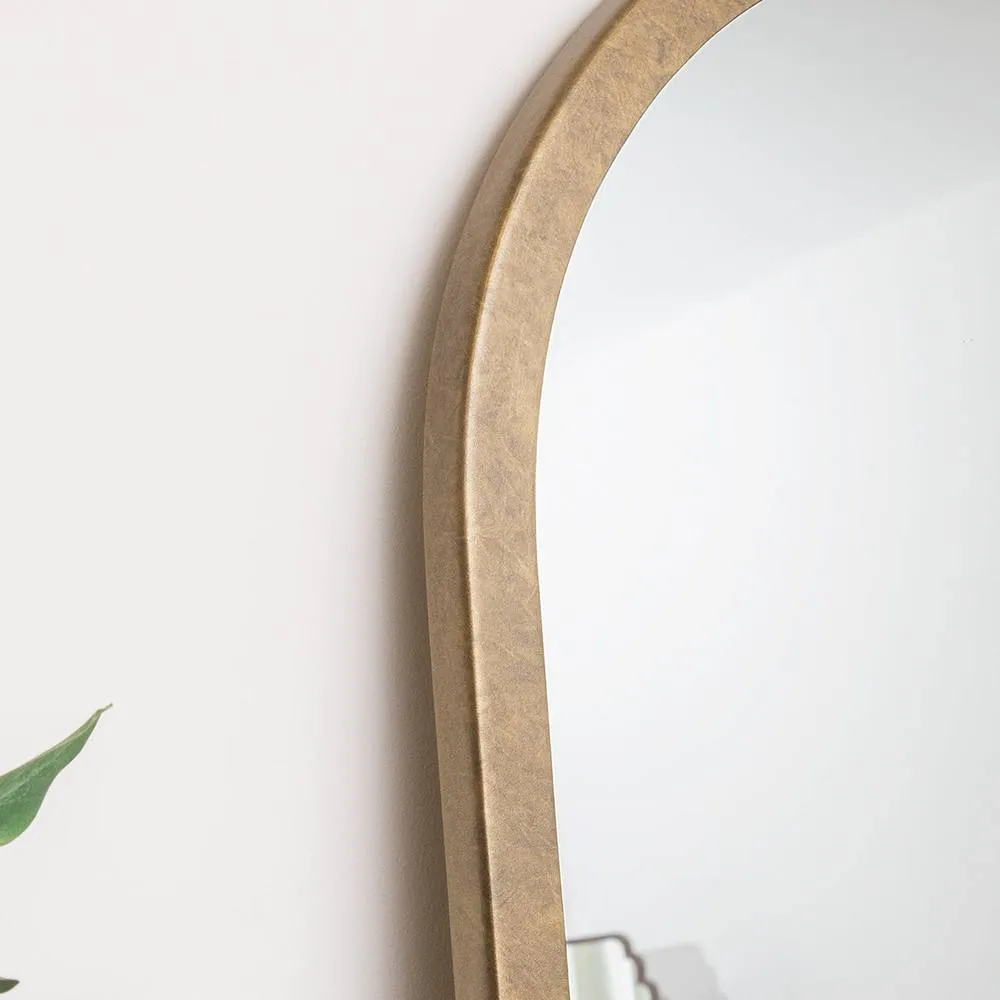 Melody Maison Large Bronze Framed Arched Wall & Leaner Mirror - 50cm X 180cm 2