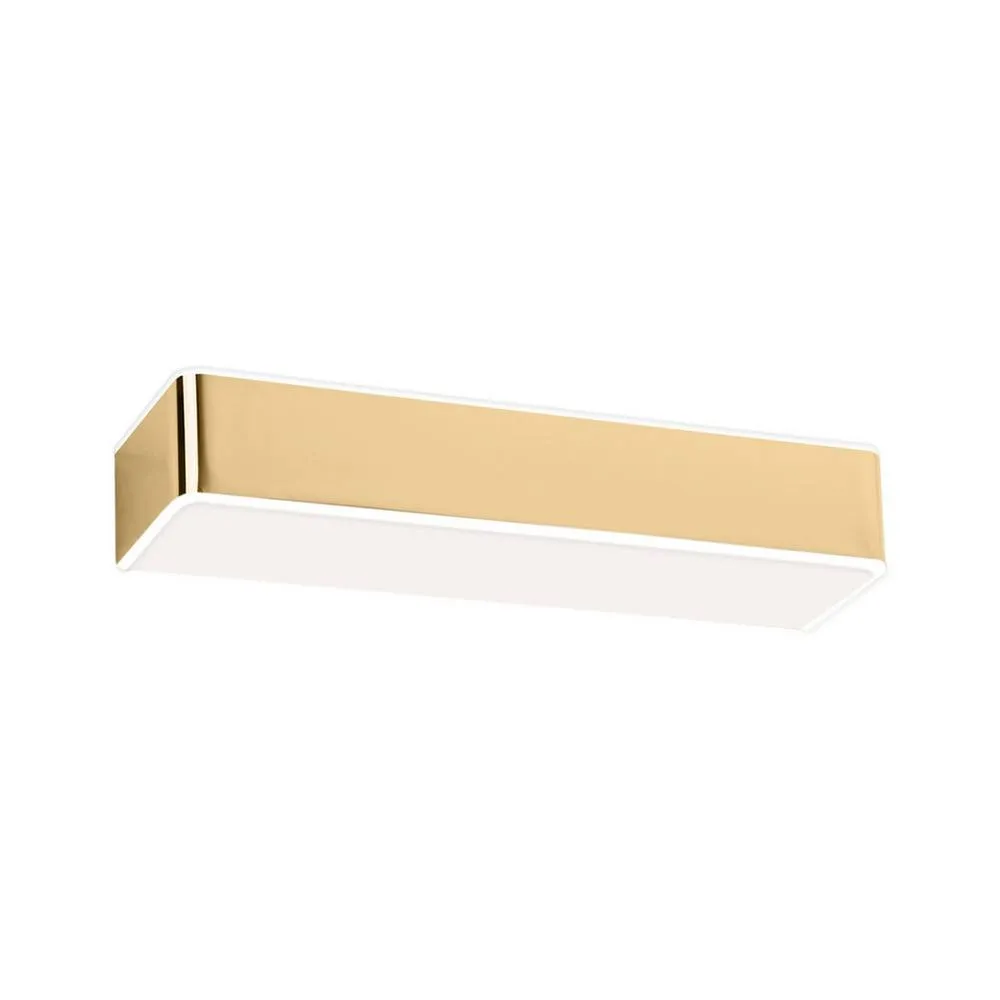 Netlighting Rodan 40cm Flush Wall Lamp Gold Shine White Finish