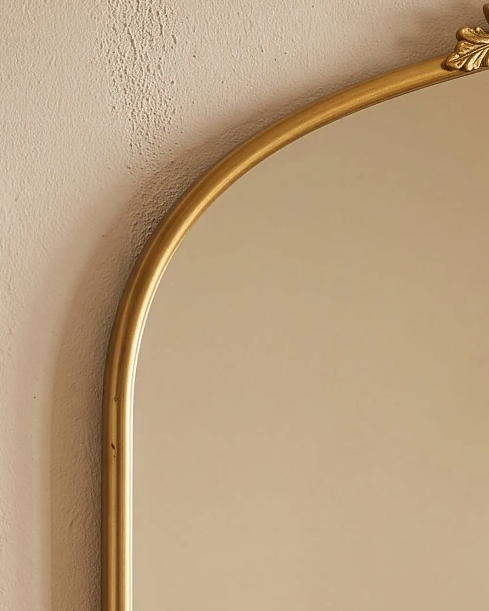 Dibor Gold Foliage Crest Overmantel Wall Mirror, 82cm x 61cm 5