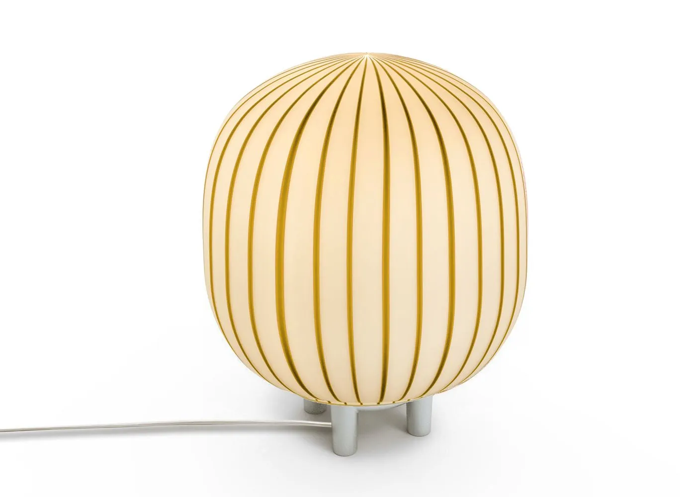 Established & Sons Filigrana T2 Cylinder Table Lamp White Tobacco