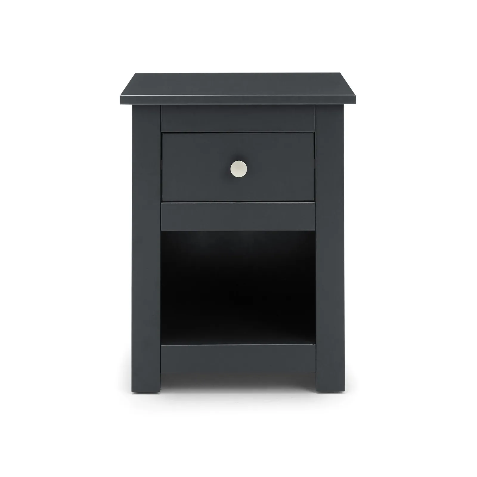 Radley 1 Drawer Bedside Table, Dark Grey & Pine