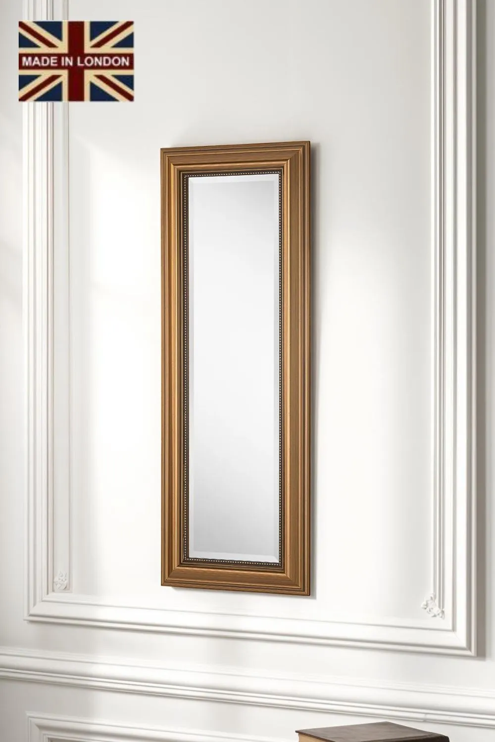 Yearn Mirrors Classic Gold Beaded Mirror 131x47cm