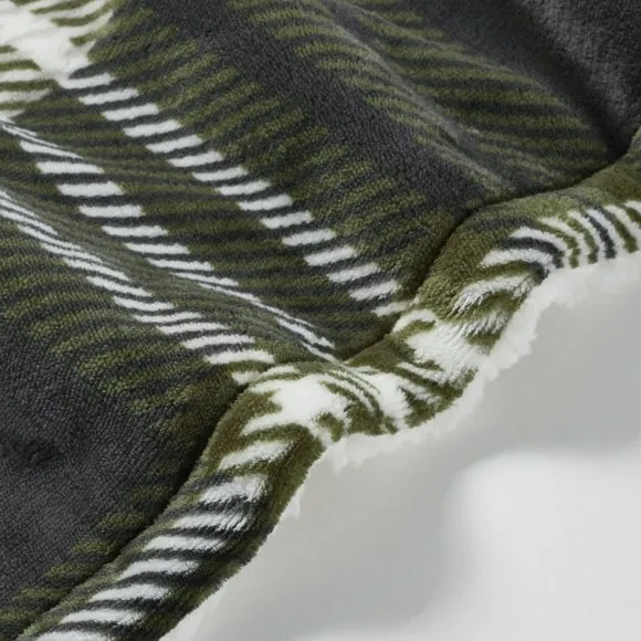 Check Sherpa Throw Blanket, 130cm x 180cm 5