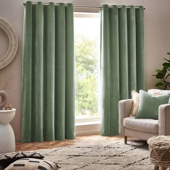 Yard Chenille Eyelet Curtains 2