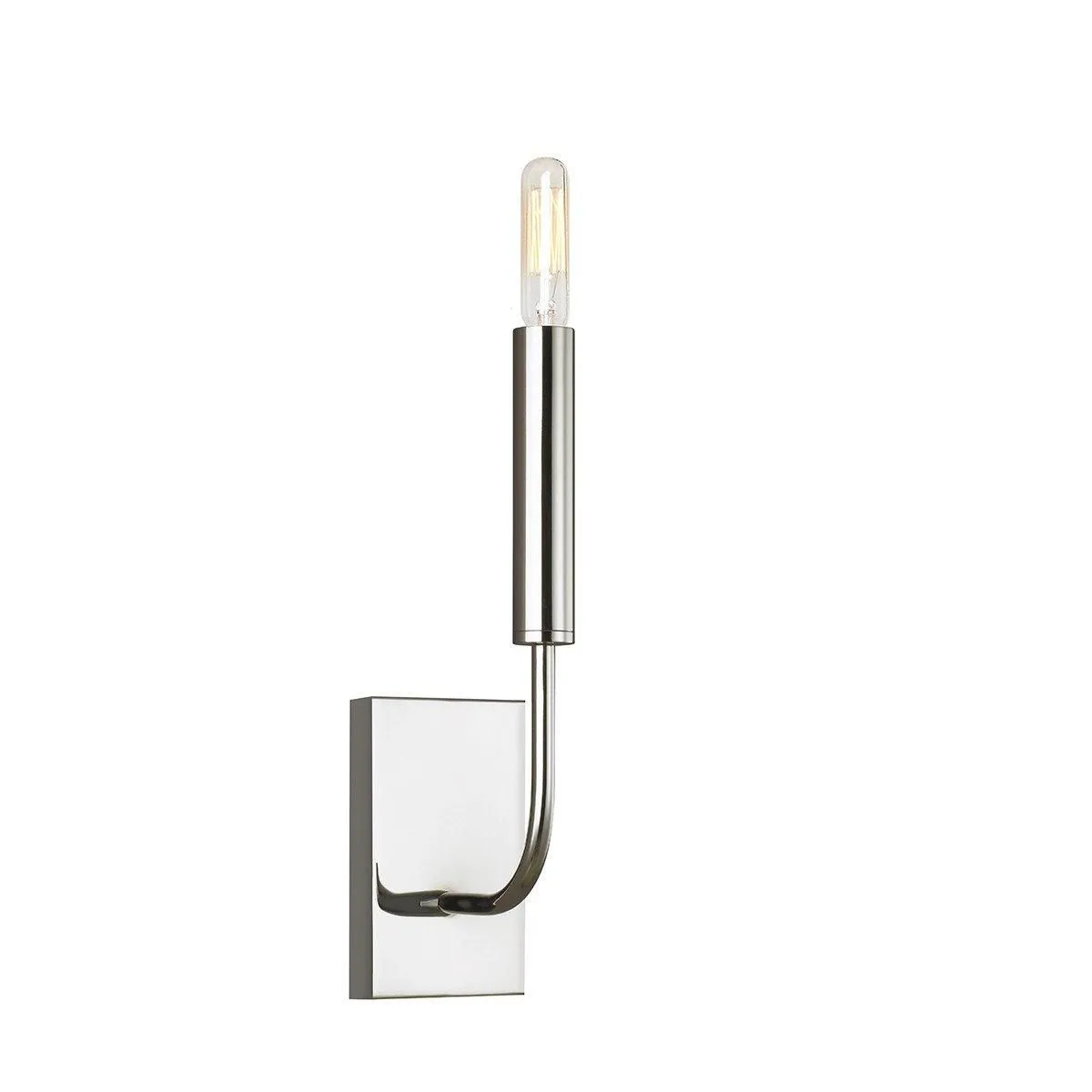Netlighting Brianna 1 Light Wall Light Polished Nickel E14 in Grey 2