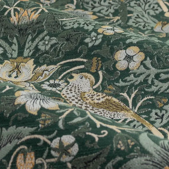 Morris & Co. Strawberry Thief Jacquard Pencil Pleat Curtains 3