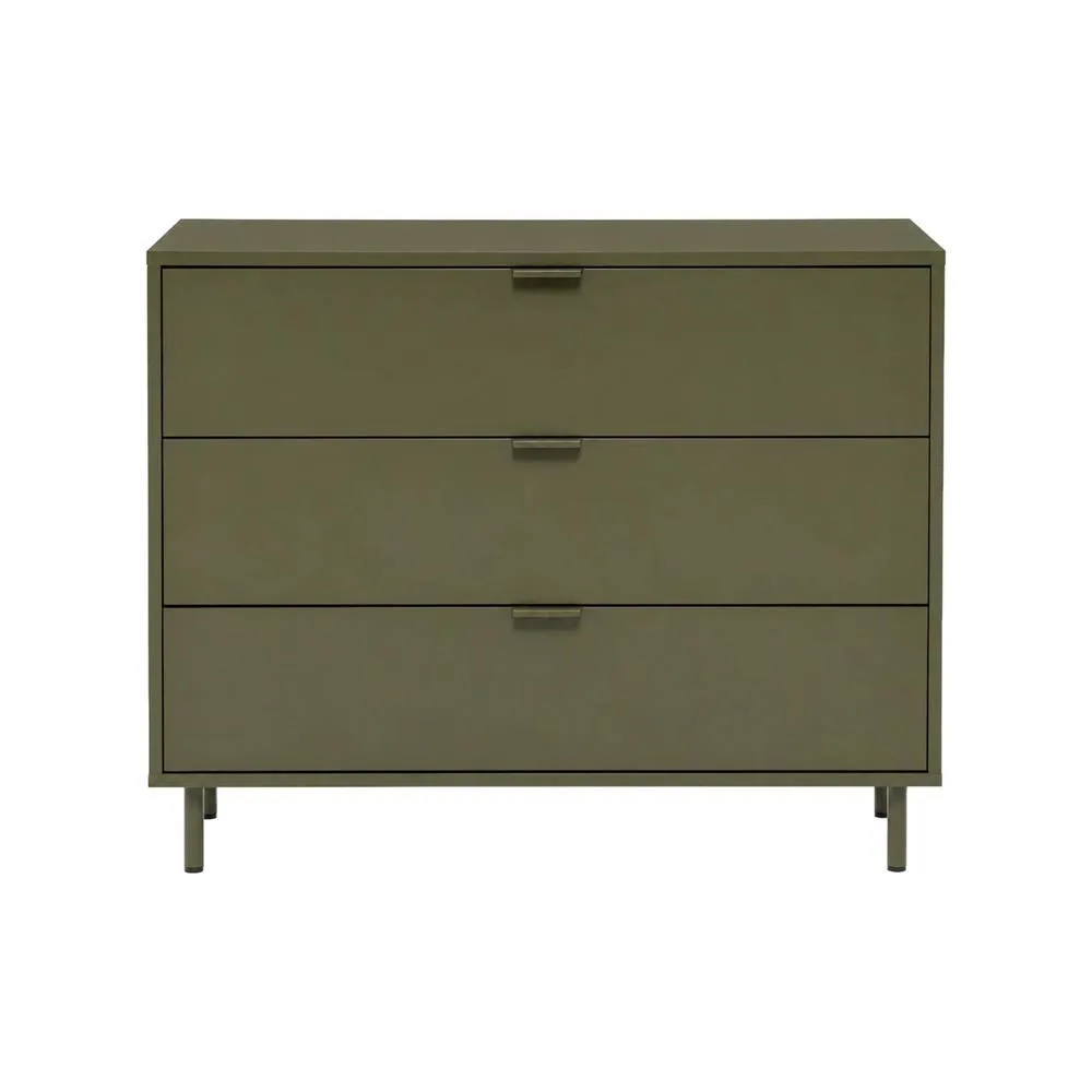 sweeek Chest of 3 drawers wood decor & metal in Khaki 3