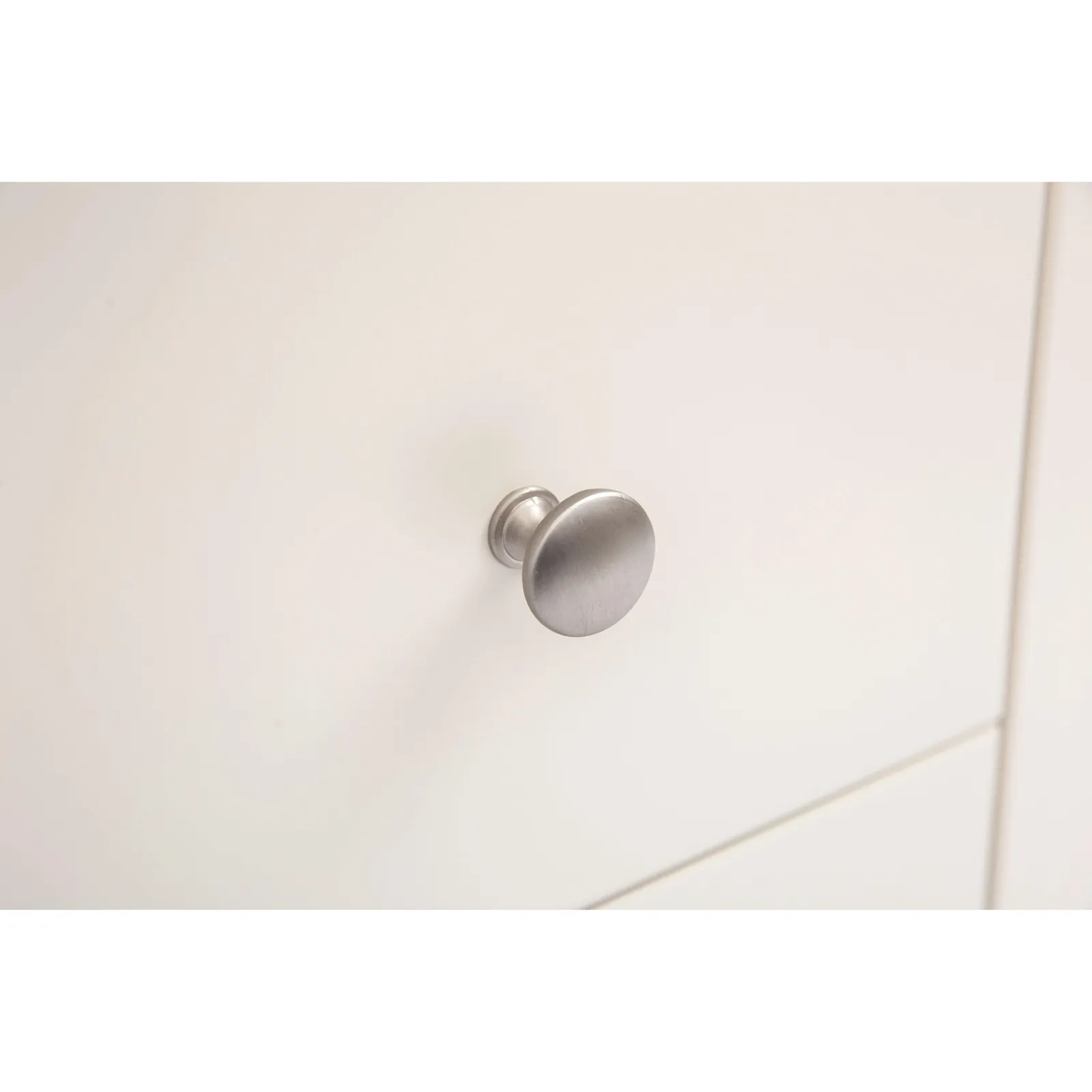 Cabinet Bits Maggiori 5 Drawer Chest of Drawers Chrome Knob in Off-White 6