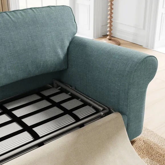 Flori Tonal Plush Chenille 2 Seater Sofa Bed 3