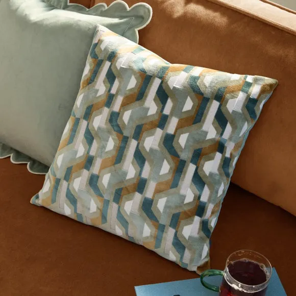 Furn. Metro Prism Velvet Square Cushion 1