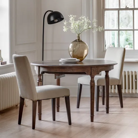 Matola Set of 2 Dining Chairs, Linen 3