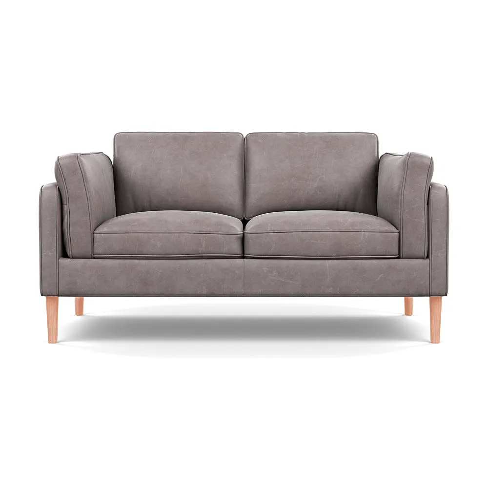 Heal's Sonno 2 Str Sofa Heritage Leather Stone Grey 2060 Natural Feet 1