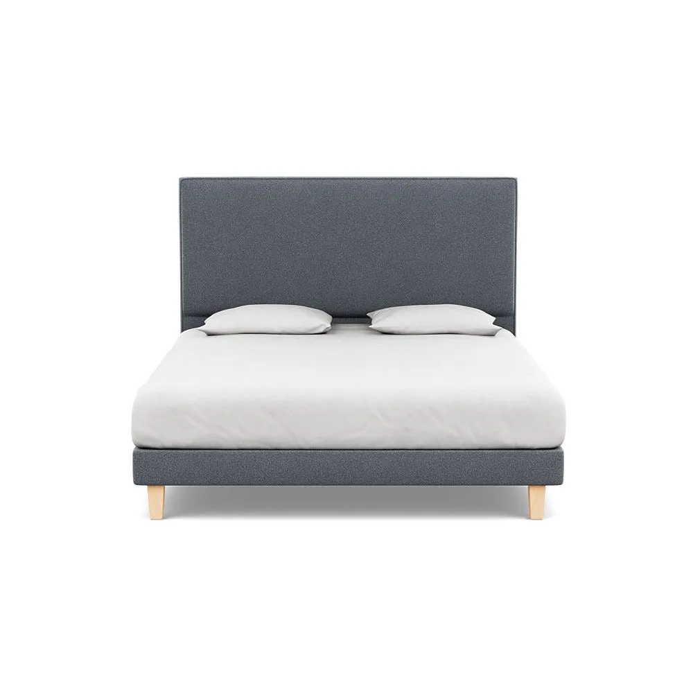 Heal's Shallow Divan Super King Boucle Steel Light Solid Wood 1