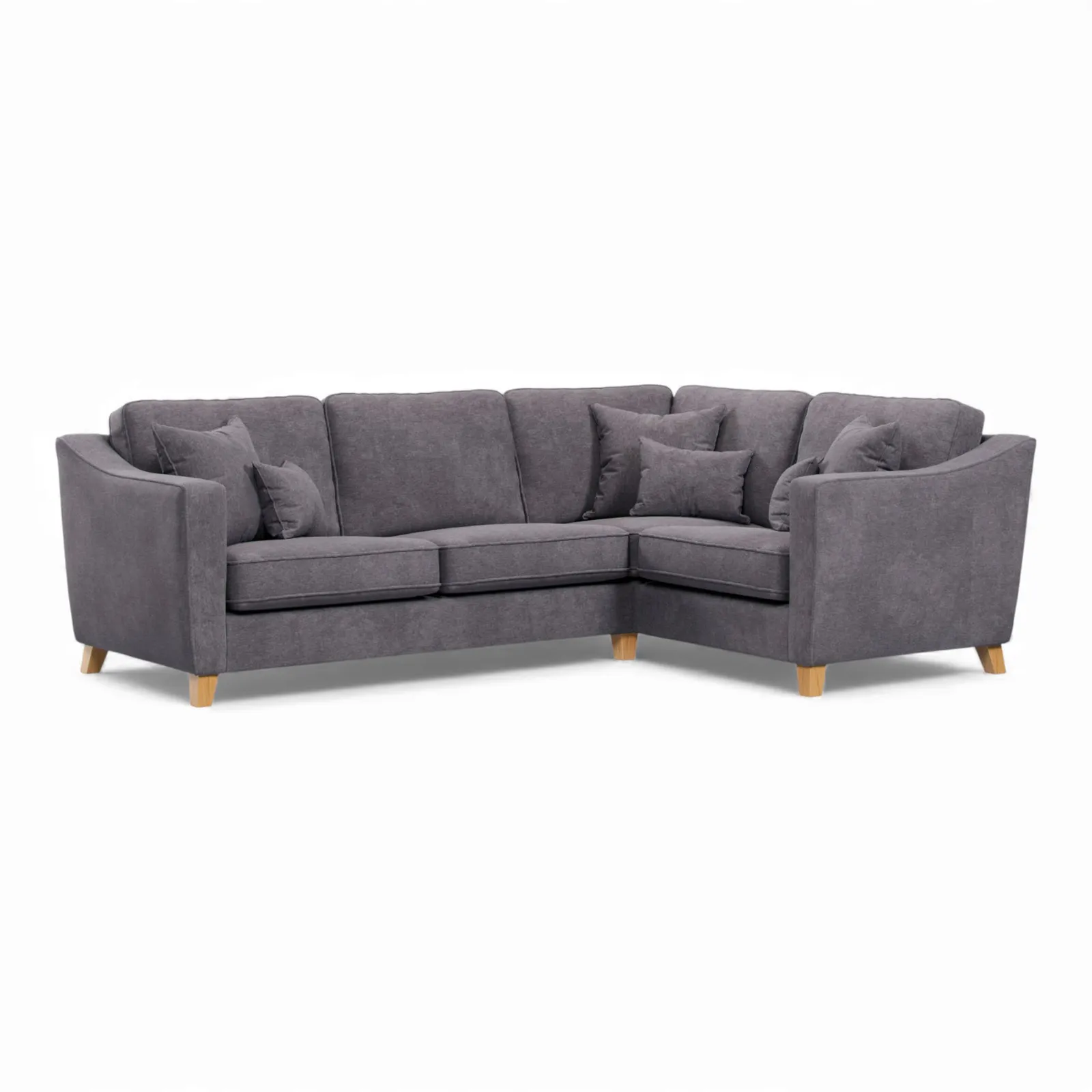 The Great Sofa Company Jackson Left Hand Facing Chenille Corner Sofa in Grey 2