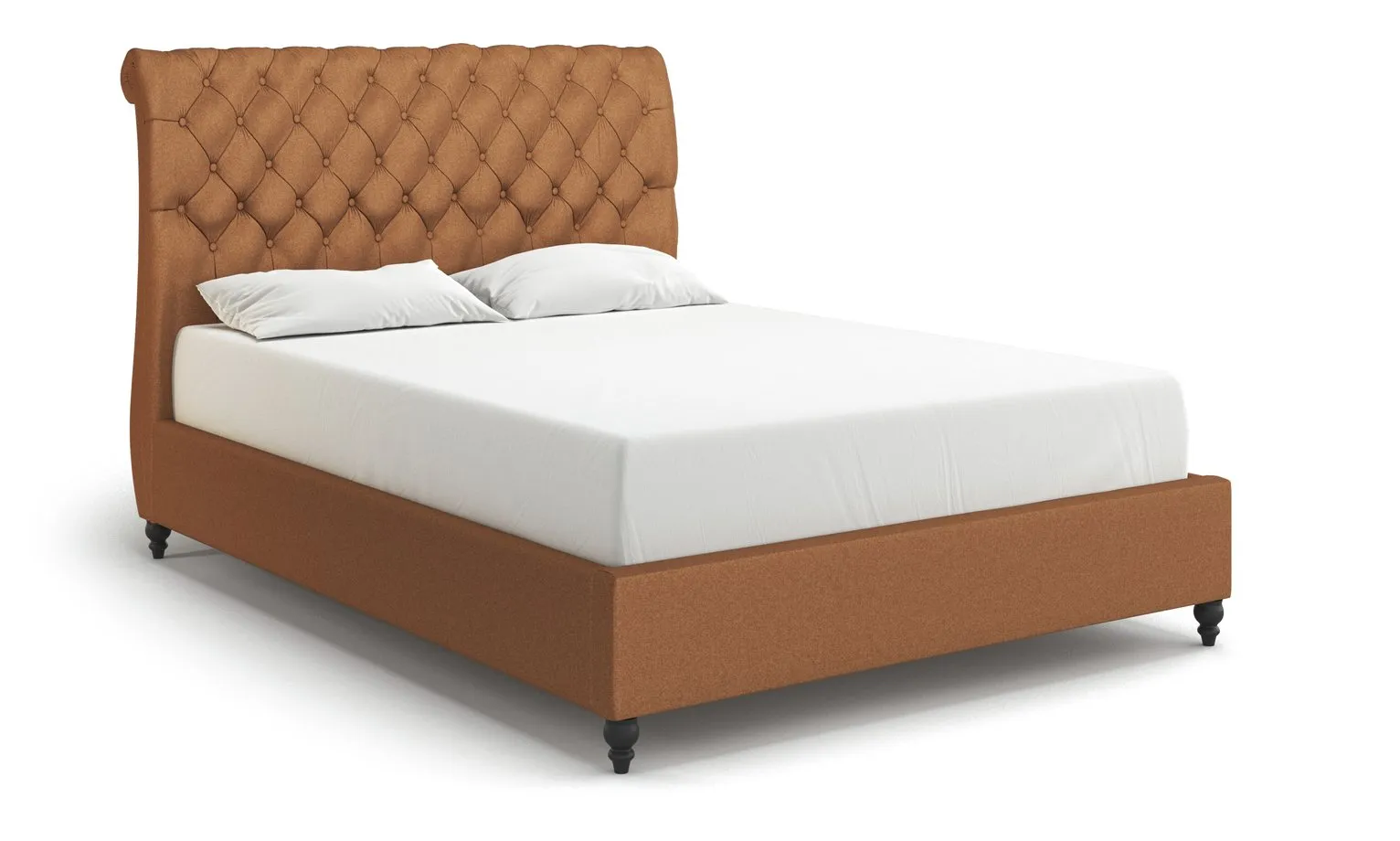 MiBed Cheshire Fabric Kingsize Bed Frame - Orange