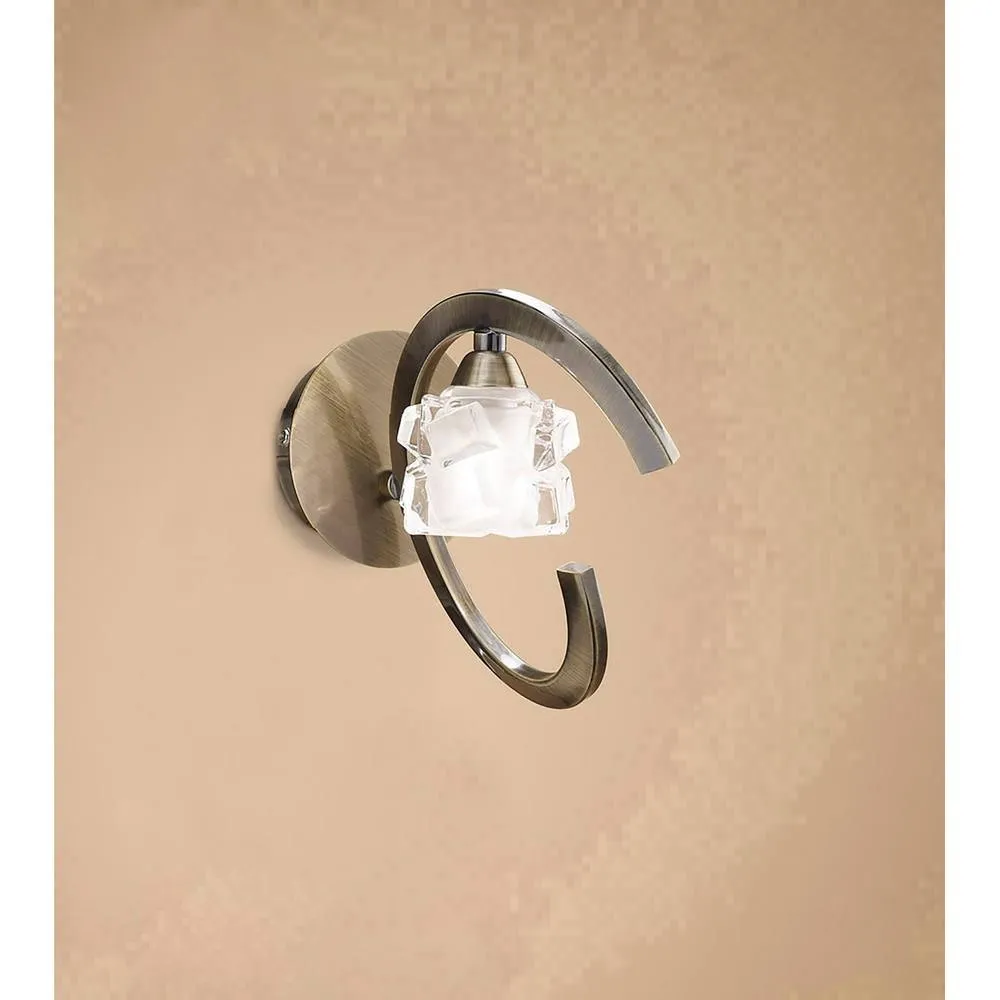Netlighting Ice Wall Lamp 1 Light G9 Antique Brass in Bronze 2