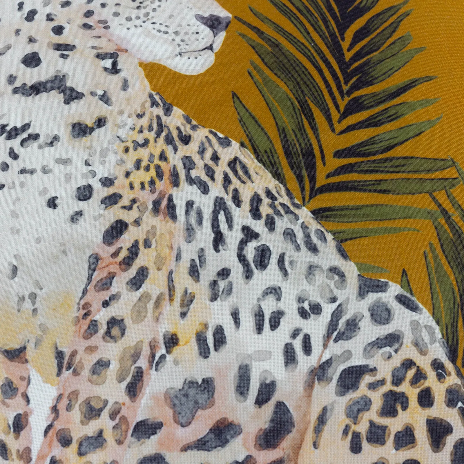 Paoletti Leopardis Cat Printed Outdoor Cushion in Gold 5