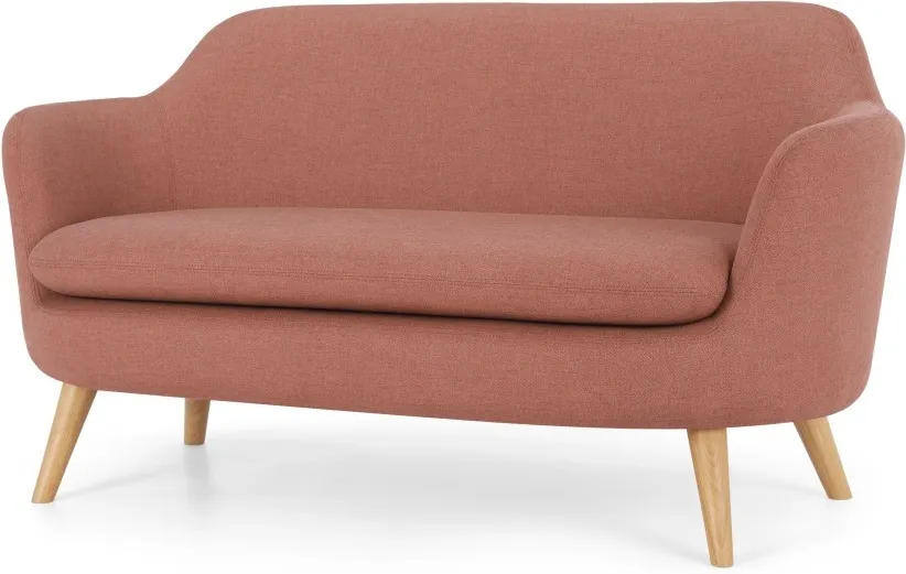 Nya 2 Seater Sofa, Rust Pink Weave