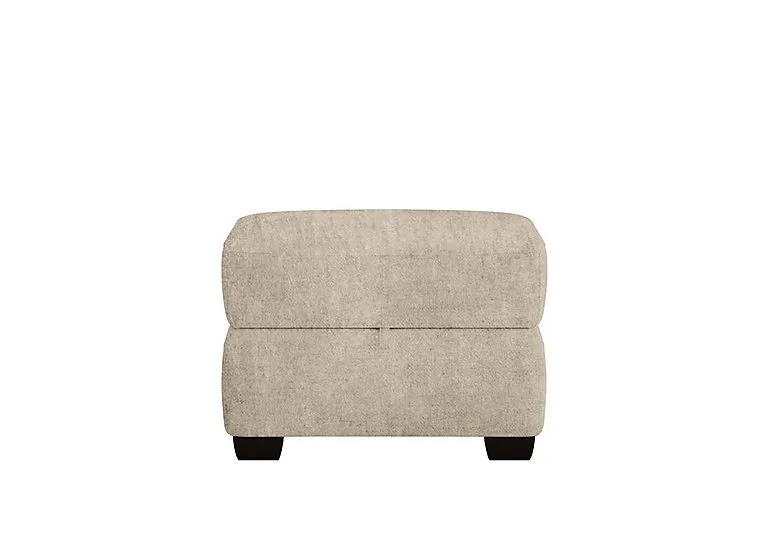 Hollywood Fabric Storage Footstool - Cream