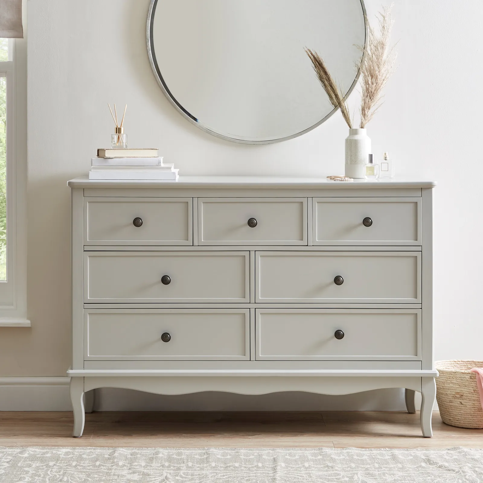 Clara 7 Drawer Chest Grey