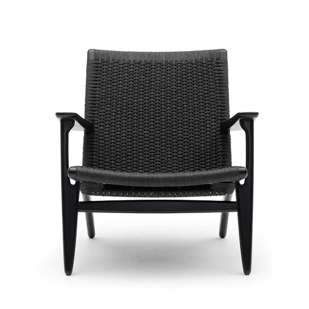 Carl Hansen & Son CH25 armchair Oak painted black / Black cord 1
