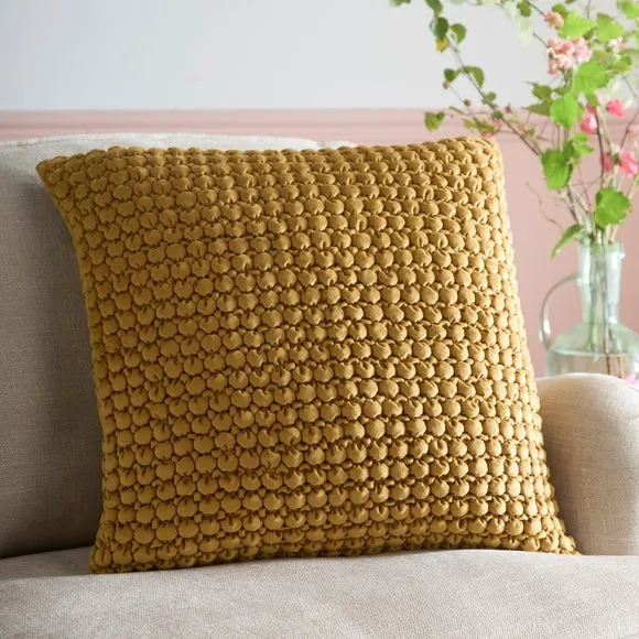 Appletree Bobble Velvet Square Cushion 1