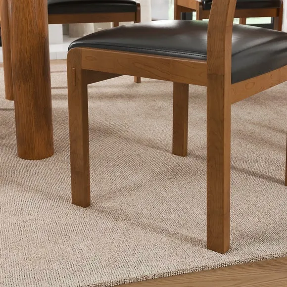 Aylesford Dining Chair, Oak and Faux Leather 4