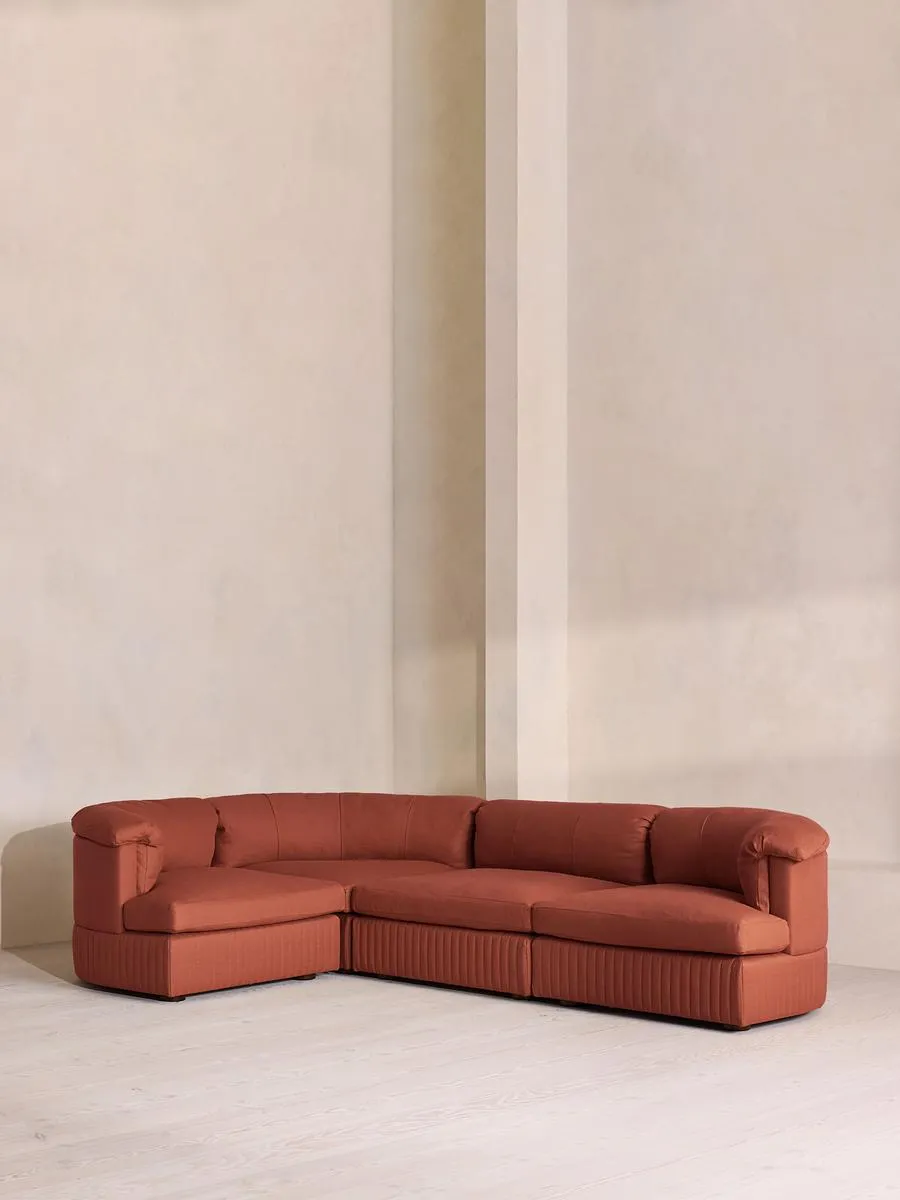 Oona Modular Sofa, L-Shape Sofa, Linen, Sienna