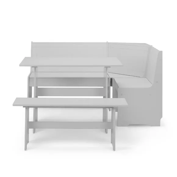 Newport 4 Seater Rectangular Corner Dining Table with Bench 5