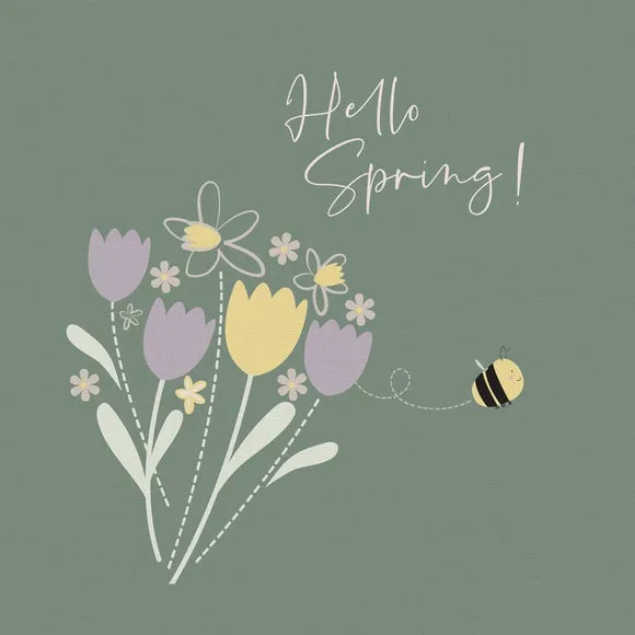 Hello Spring Square Cushion Cover 2