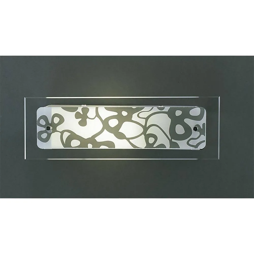 Netlighting Euphoria Wall Lamp L1 SGU10 Small Bar Chrome Opal White Glass in Silver 2