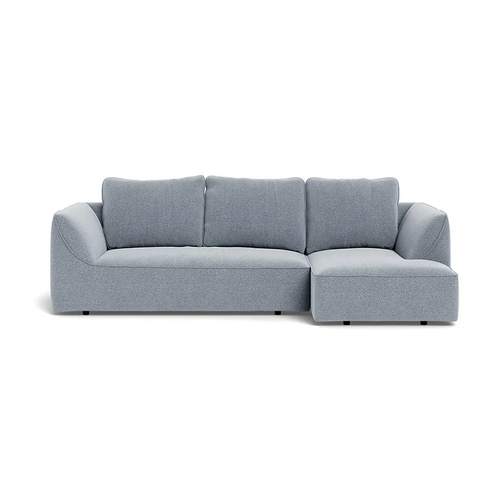 Heal's Morven Right Hand Facing Corner Chaise Sofa Boucle Steel 1