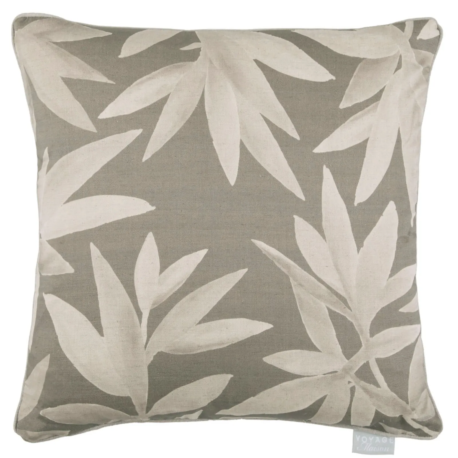 Voyage Maison Silverwood Floral Piped Cushion in Mid Grey 2
