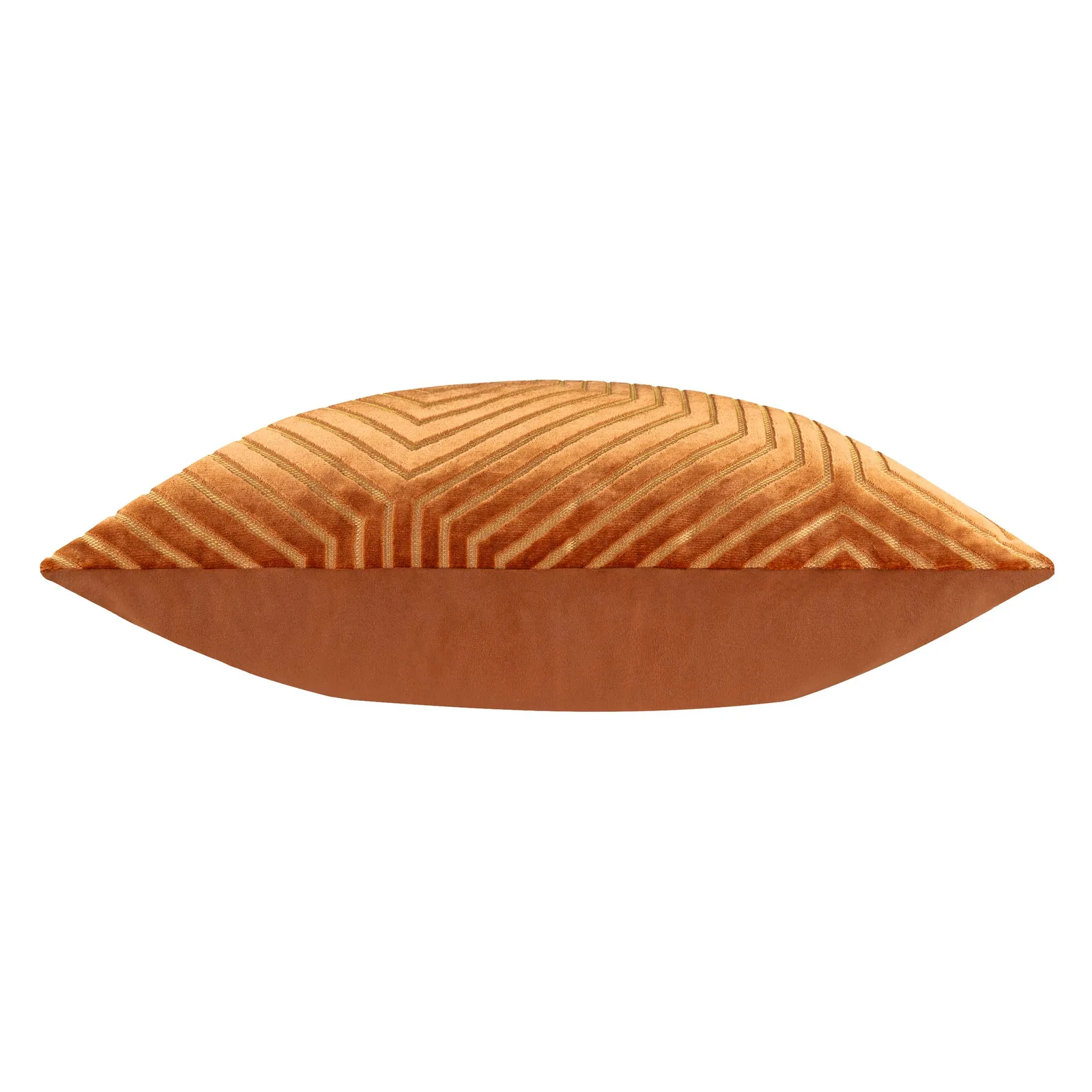 Paoletti Evoke Cut Velvet Cushion in Orange 4