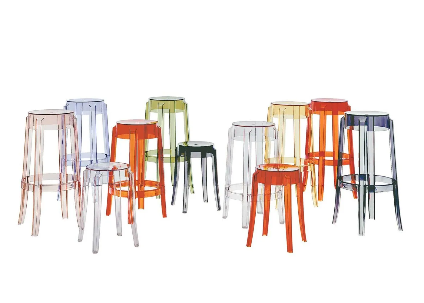 Kartell Charles Ghost Low Stool Crystal 2