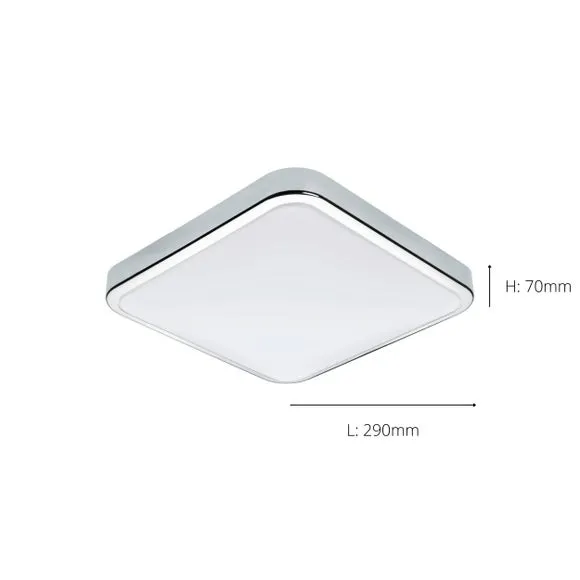 EGLO Manilva LED Square Flush Wall & Ceiling Light 3
