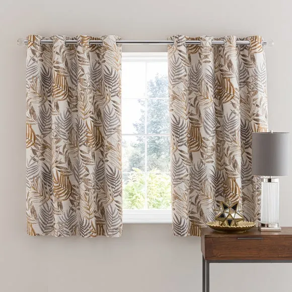 Leaf Jacquard Eyelet Curtains 5