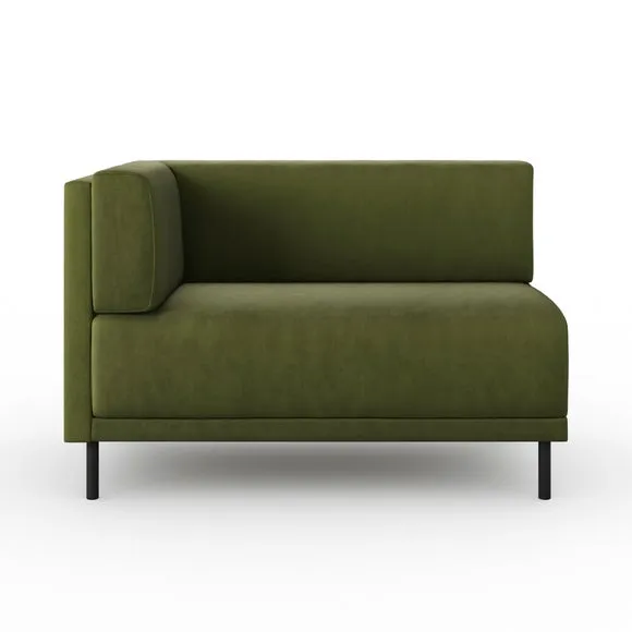 Mae Corner Dining Bench, Matte Plush Velvet 5