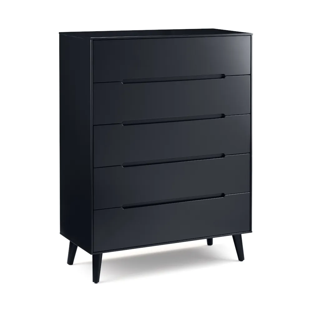 Alicia - 5 Drawer Chest - Grey - Wooden - Happy Beds 1