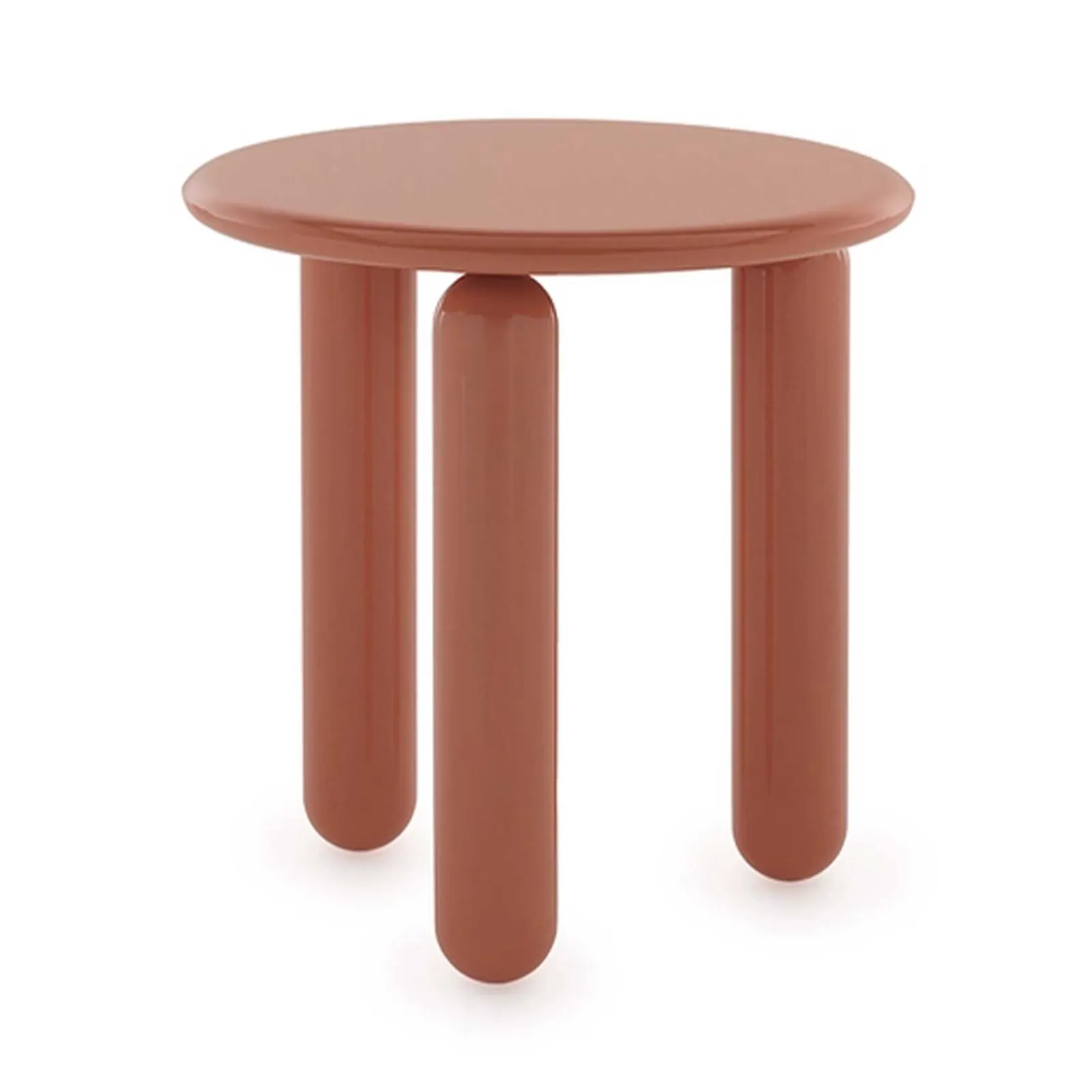 Kartell Undique Mas Side Table 48X48X51 Orange, Round Wood | Barker & Stonehouse 3