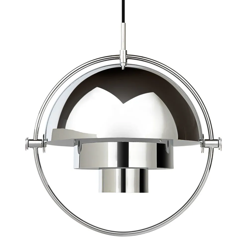 Gubi Multi Lite Pendant Chrome Base Chrome Shade 2