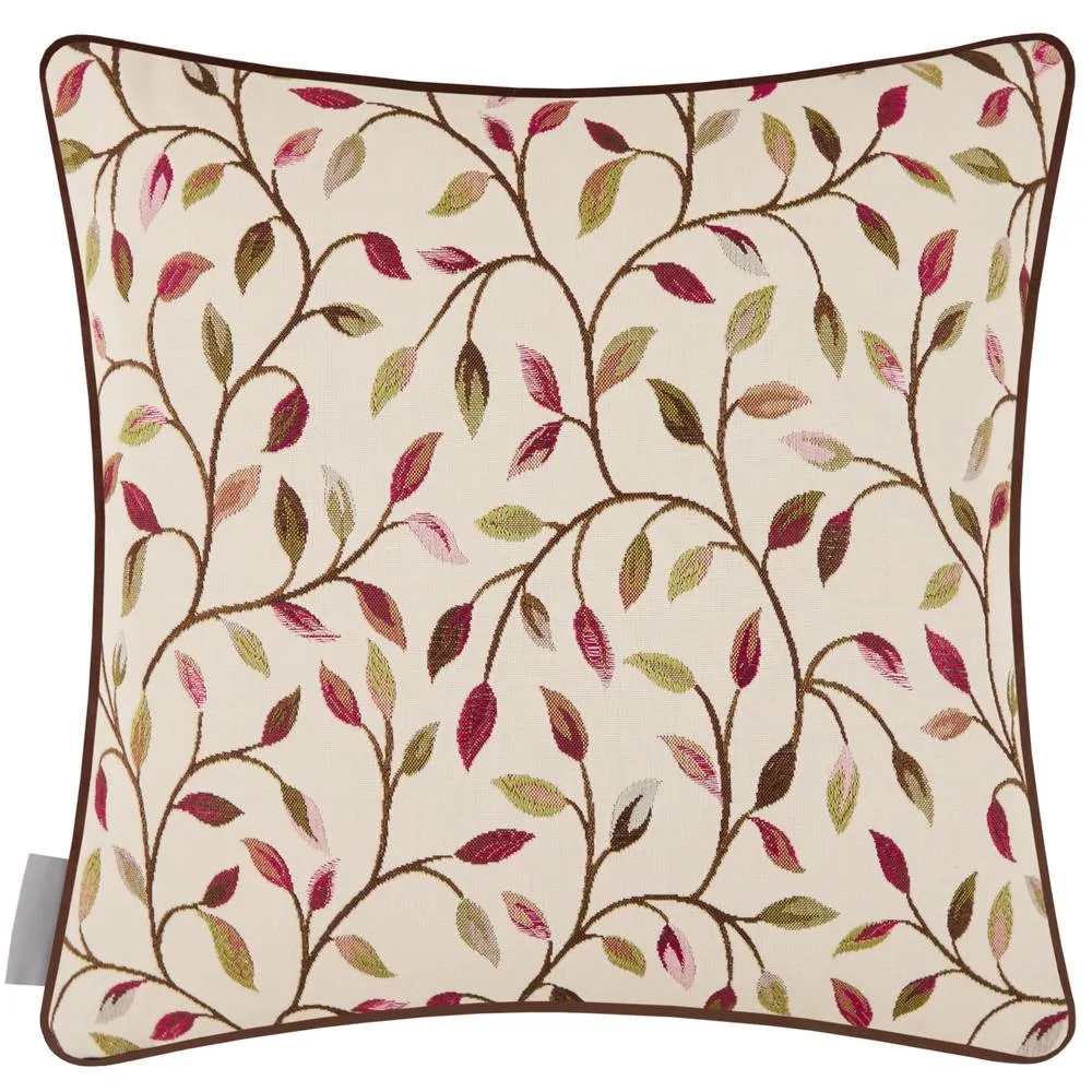 Voyage Maison Cervino Piped Jacquard Cushion in Dark Red 3