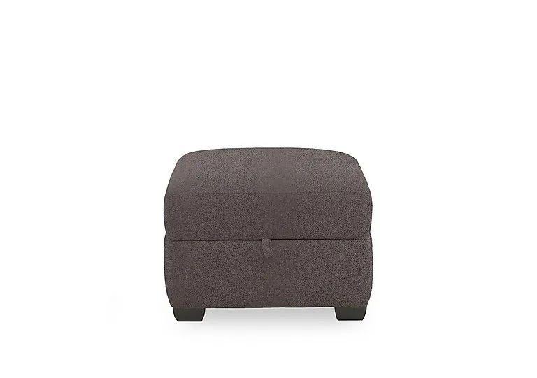 Compact Collection Titch Fabric Storage Footstool - Dark Grey